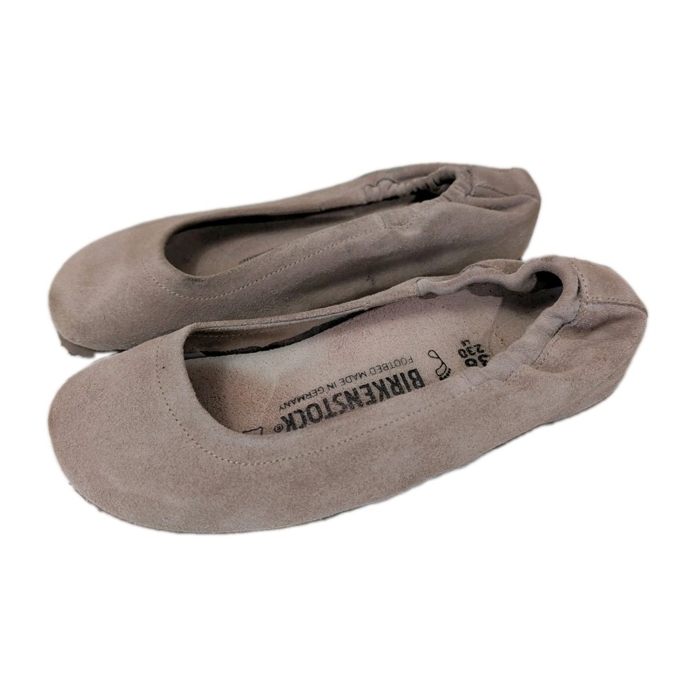 Birkenstock Celina Ballet Flats Womens EU36 US 5.5 Stone Taupe Suede Slip On